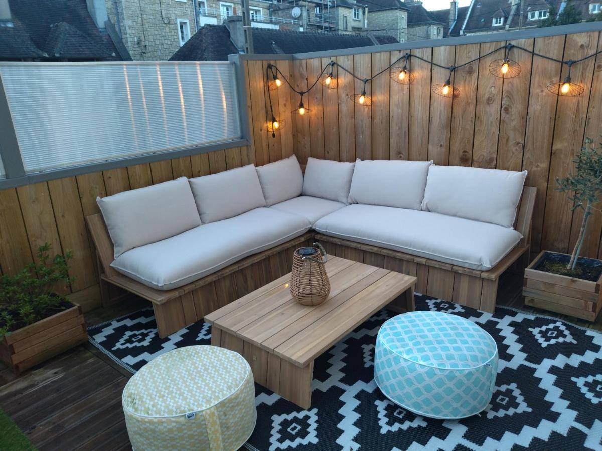 Cabane D'Arlette, Grande Terrasse En Centre-Ville Falaise  Luaran gambar